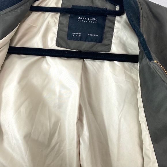 ZARA Khaki Oversized Bomber Jacket - Picture 13 of 13